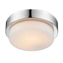 Golden 1270-09 CH - Wry Lighting Morgon 1-light Flush Mount in Chrome